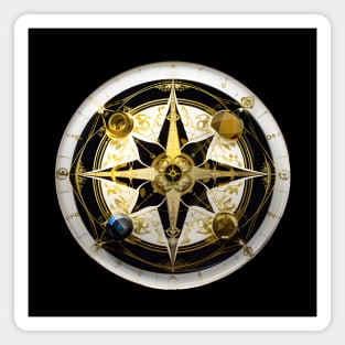 Ornate Golden Compass Magnet